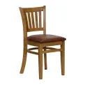 Turin Dining Table with 4 Manhattan Chairs in Weathered Oak with Bison Espresso - Image 1
