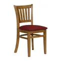 Turin Dining Table with 4 Manhattan Chairs Weathered Oak with Shetland Scarlett - Image 1