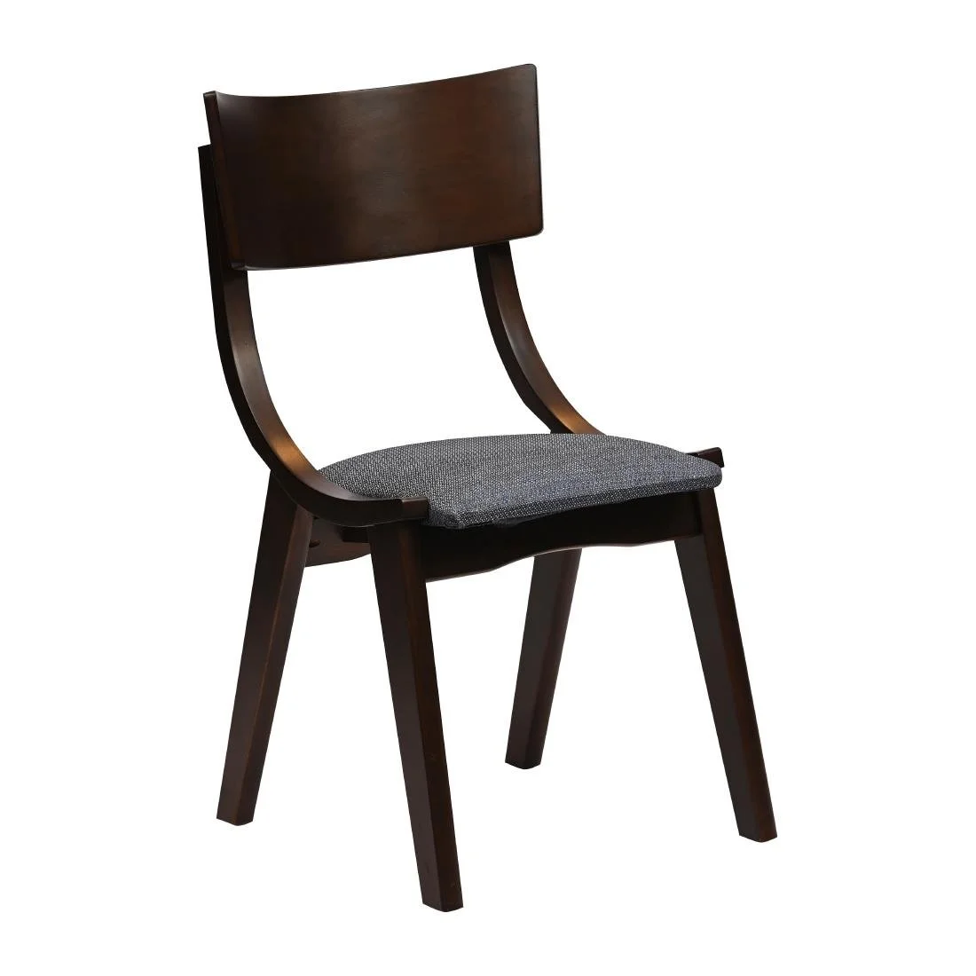 Chelsea Dining Chairs in Dark Walnut with Shetland Sea Seats (6 Pack) - Image 1