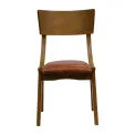 Chelsea Dining Chairs in Weathered Oak with Bison Tan Seats (6 Pack) - Image 4