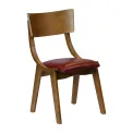 Chelsea Dining Chairs in Weathered Oak with Bison Bordeaux Seats (6 Pack) - Image 1