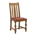 Thame Dining Chairs in Weathered Oak with Bison Bordeaux Seat (6 Pack) - Image 1