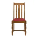 Thame Dining Chairs in Weathered Oak with Shetland Scarlett Seat (6 Pack) - Image 3