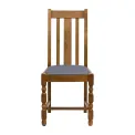 Thame Dining Chairs in Weathered Oak with Shetland Sea Seat (6 Pack) - Image 3