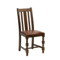 Thame Dining Chairs in Vintage Wood with Bison Espresso Seat (6 Pack) - Image 1