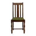 Thame Dining Chairs in Vintage Wood with Shetland Forest Seat (6 Pack) - Image 3