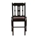 Lattice Back Dining Chairs in Dark Walnut with Bison Espresso Seat (6 Pack) - Image 2