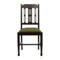 Lattice Back Dining Chairs in Dark Walnut with Shetland Forest Seat (6 Pack) - Image 3
