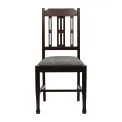Lattice Back Dining Chairs in Dark Walnut with Shetland Smoke Seat (6 Pack) - Image 3