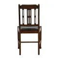 Lattice Back Dining Chairs in Vintage Wood with Bison Cedar Seat (6 Pack) - Image 2