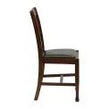 Lattice Back Dining Chairs in Vintage Wood with Bison Cedar Seat (6 Pack) - Image 4