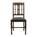 Lattice Back Dining Chairs in Vintage Wood with Shetland Smoke Seat (6 Pack) - Image 3