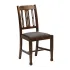 Lattice Back Dining Chairs in Vintage Wood with Shetland Smoke Seat (6 Pack)