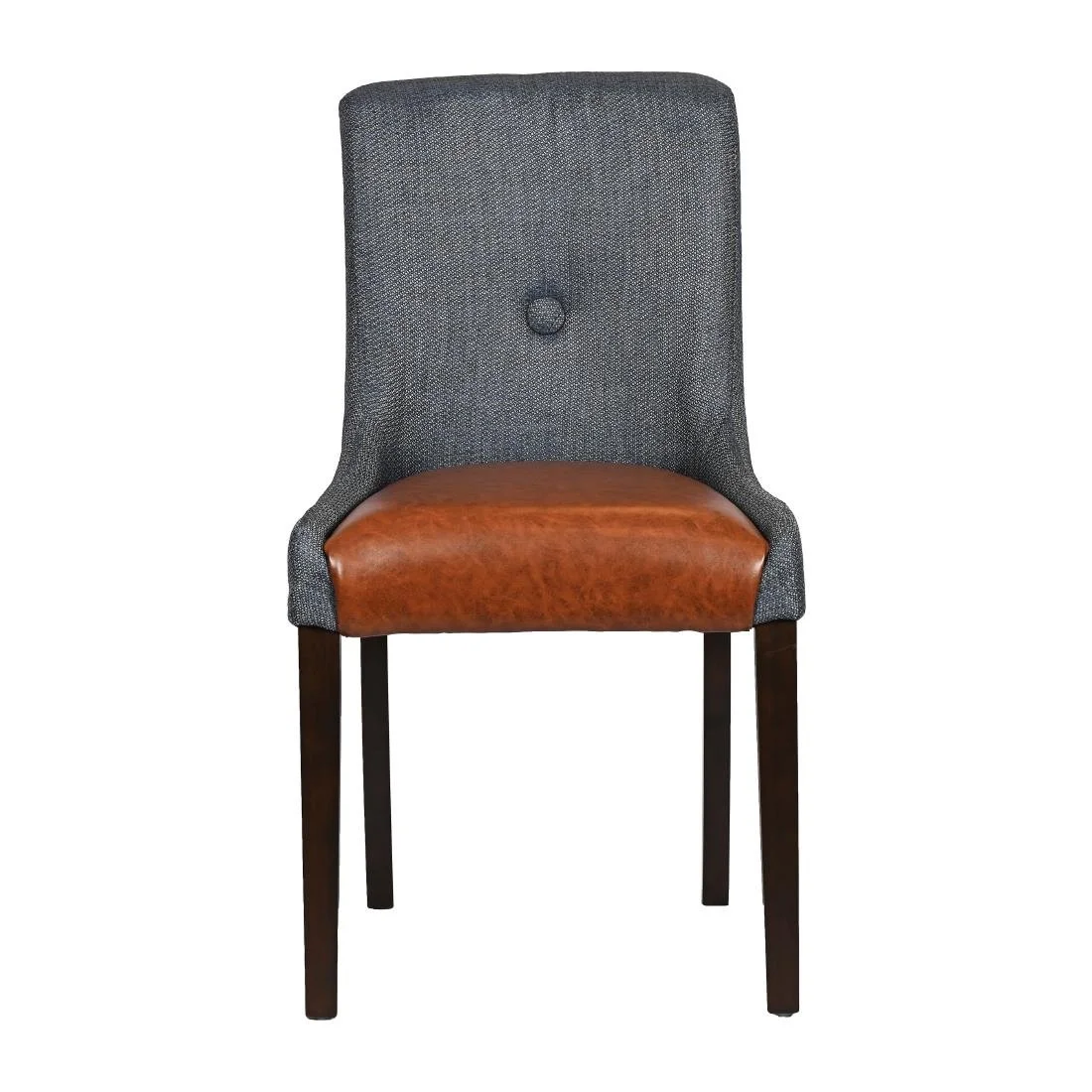 Bath Walnut Dining Chairs with Sea Back & Tan Seat (6 Pack) - Image 4