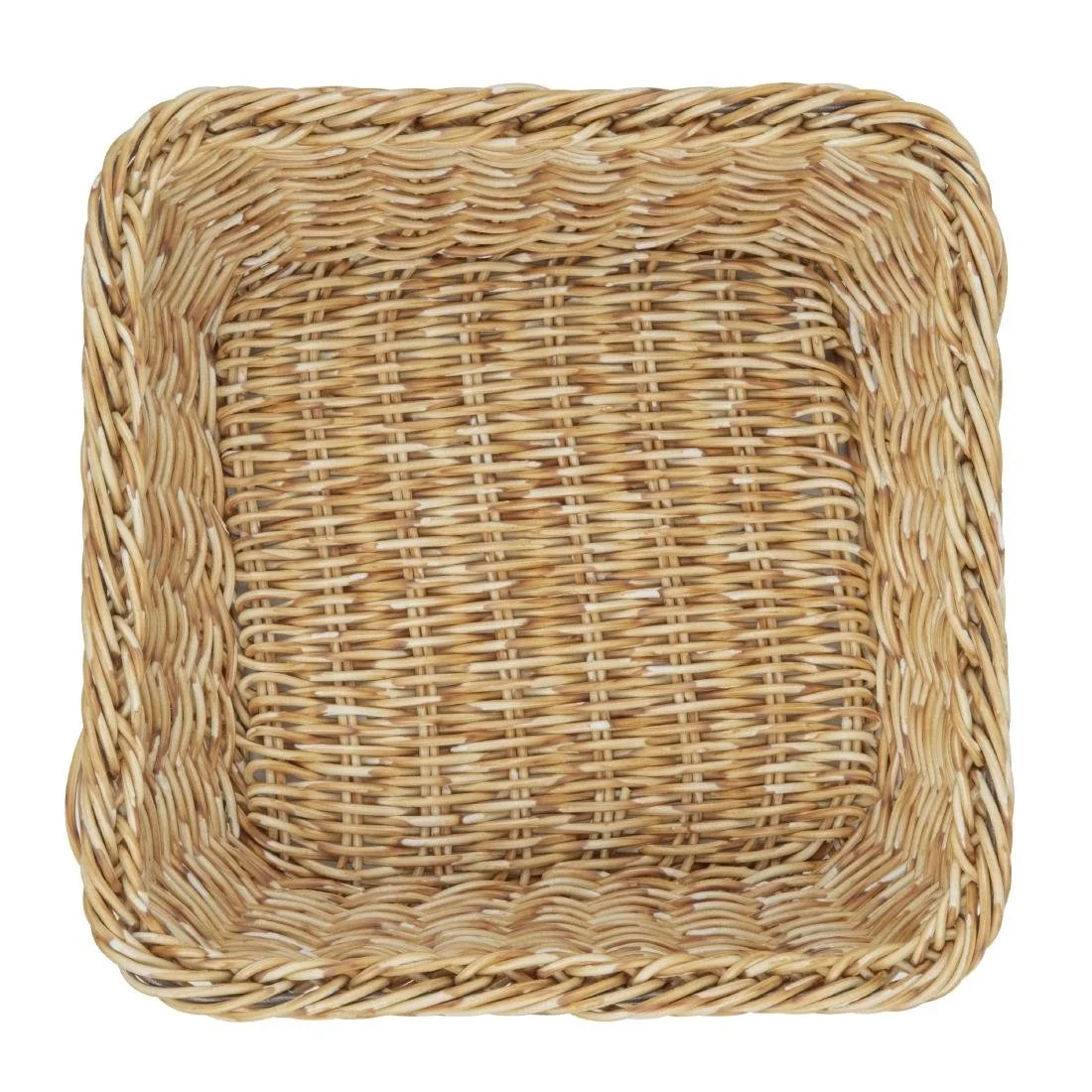 Olympia Polywicker Square Basket Light Brown 230x230mm - Image 3