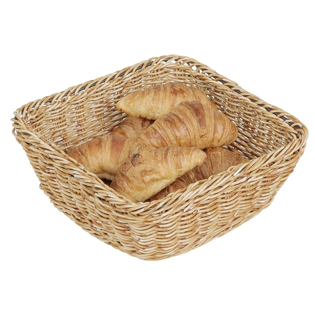 Olympia Polywicker Square Basket Light Brown 230x230mm - Image 7