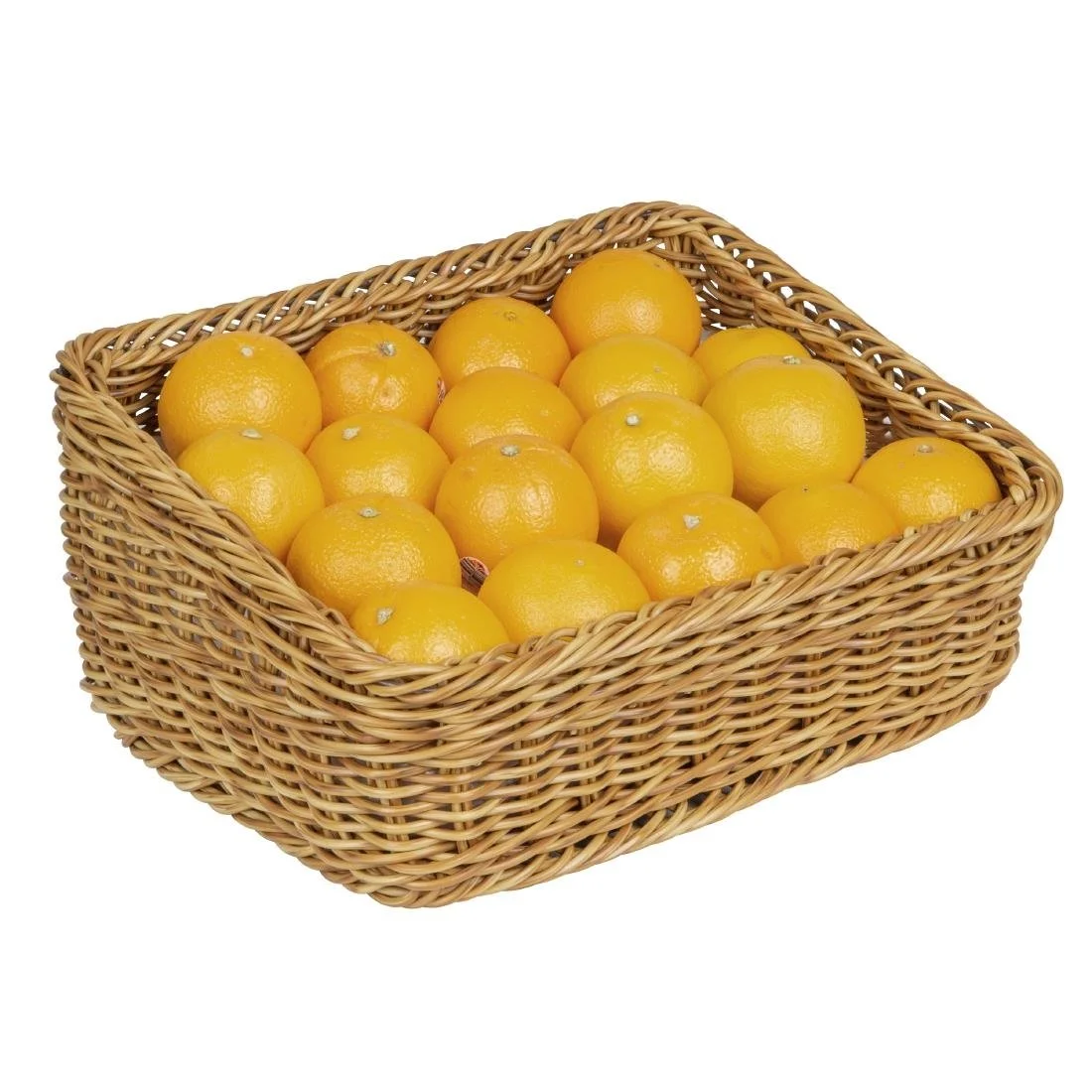 Olympia Polywicker Rectangular Display Basket Light Brown 360x300mm - Image 7