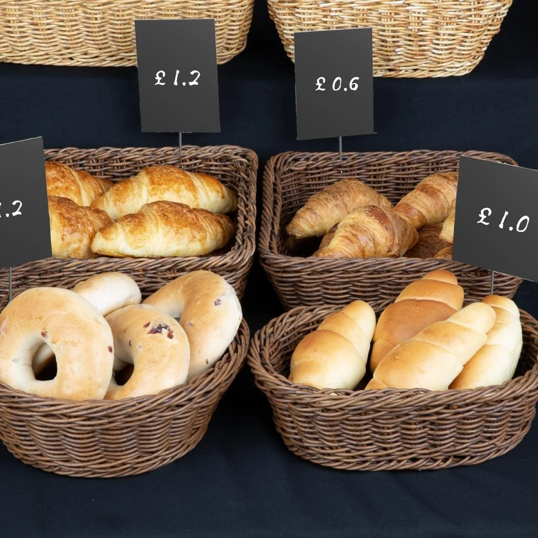 Olympia Polywicker Round Basket Dark Brown 220mm - Image 6