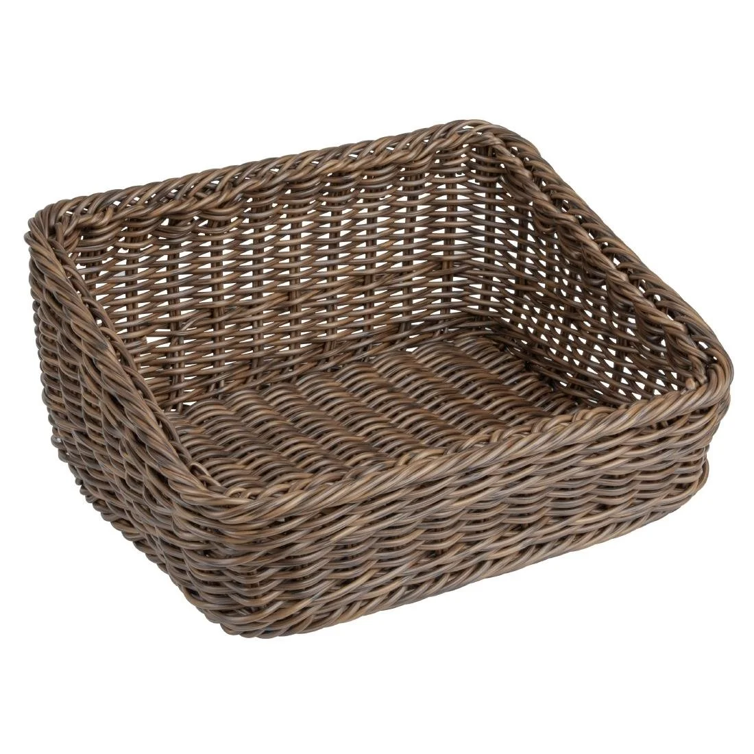 Olympia Polywicker Rectangular Display Basket Dark Brown 360x300mm - Image 2