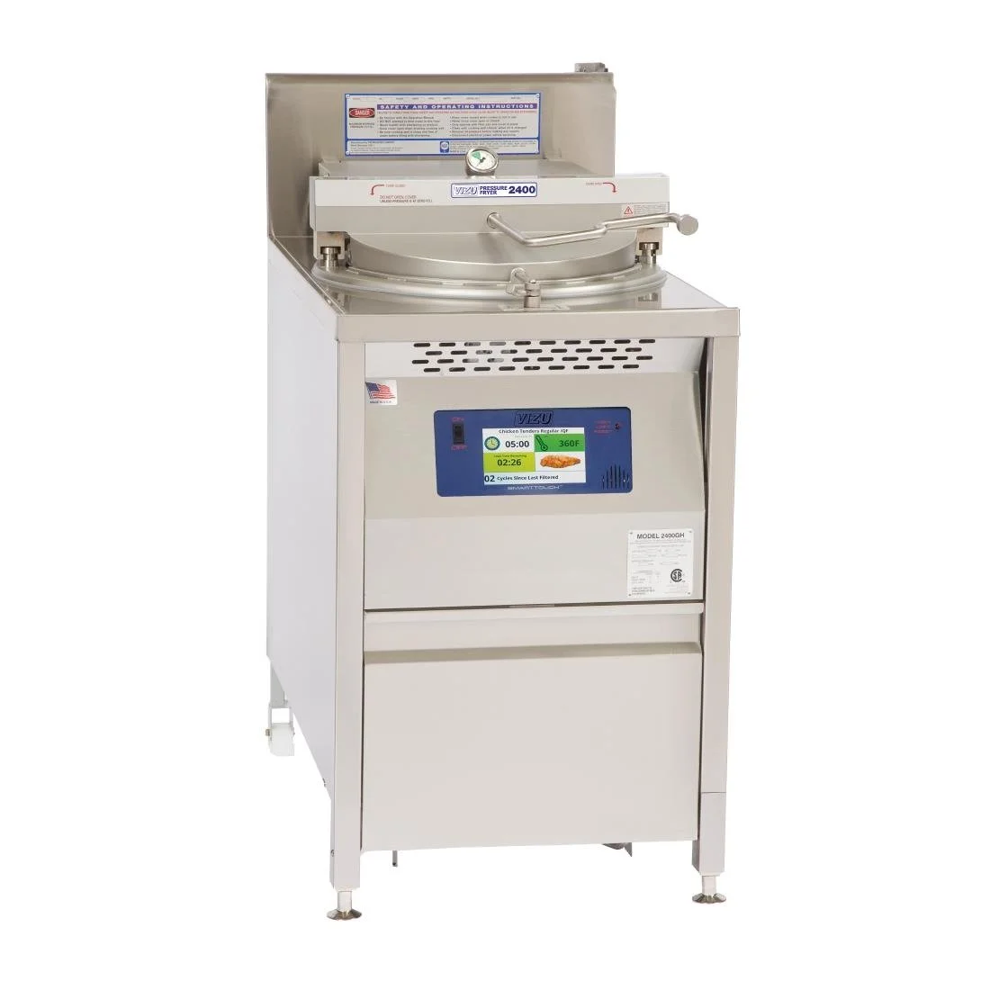 Vizu Electric Pressure Fryer BR2400CEEST with Smart Touch Controller - Image 2