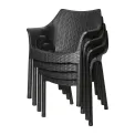 Bolero Elements Polypropylene Armchairs Black (4 Pack) - Image 6
