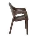 Bolero Elements Polypropylene Armchairs Dark Brown (4 Pack) - Image 4