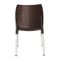 Bolero Elements Polypropylene Rattan Side Chairs Dark Brown (4 Pack) - Image 6