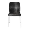 Bolero Elements Polypropylene Rattan Side Chairs Black (4 Pack) - Image 2