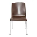 Bolero Elements Polypropylene Plain Side Chairs Dark Brown (4 Pack) - Image 2