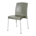 Bolero Elements Polypropylene Plain Side Chairs Olive Green (4 Pack) - Image 3