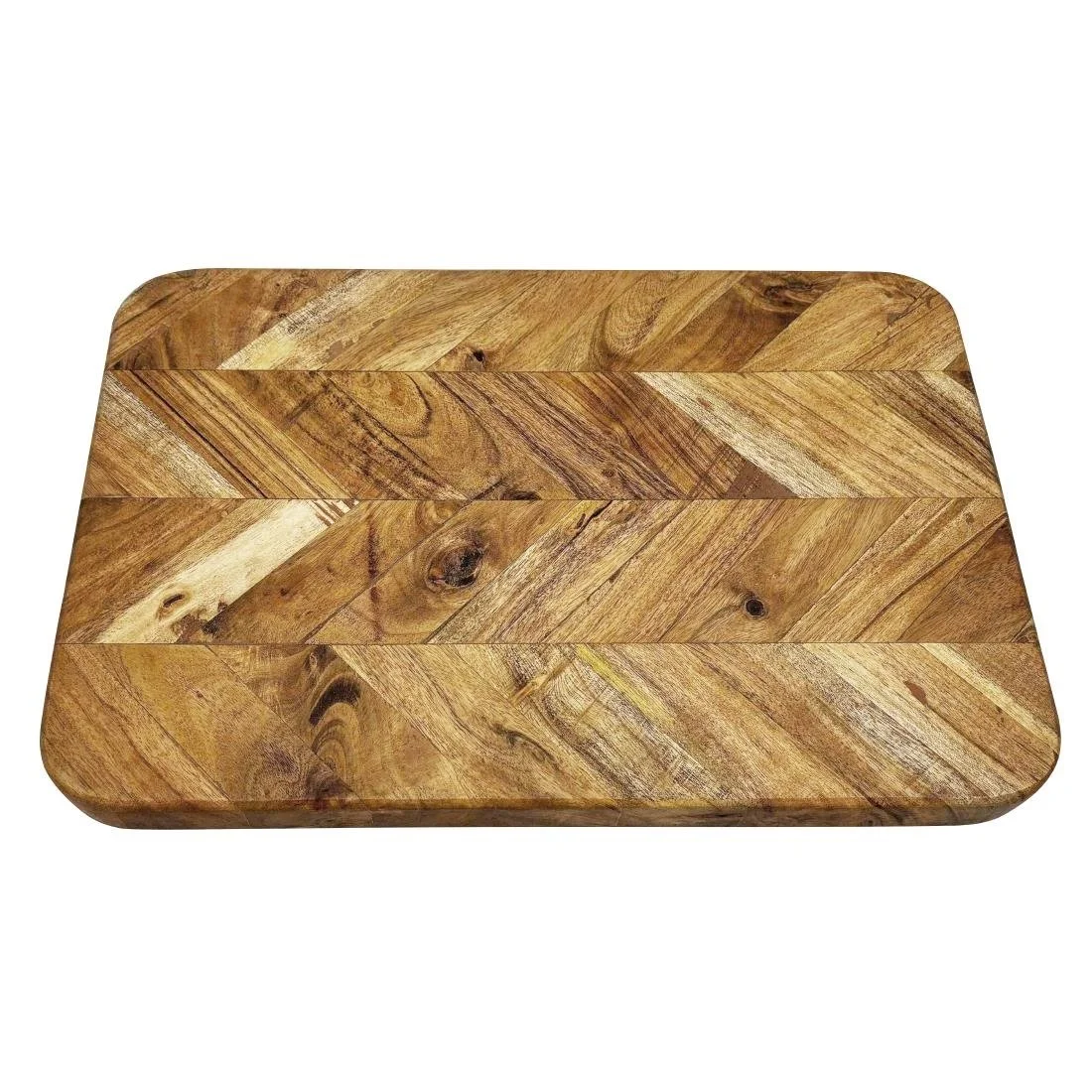 Vogue Chevron Effect Acacia Wood Chopping Board Medium - Image 2