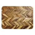 Vogue Chevron Effect Acacia Wood Chopping Board Large - Image 1