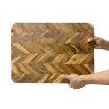 Vogue Chevron Effect Acacia Wood Chopping Board Large - Image 3