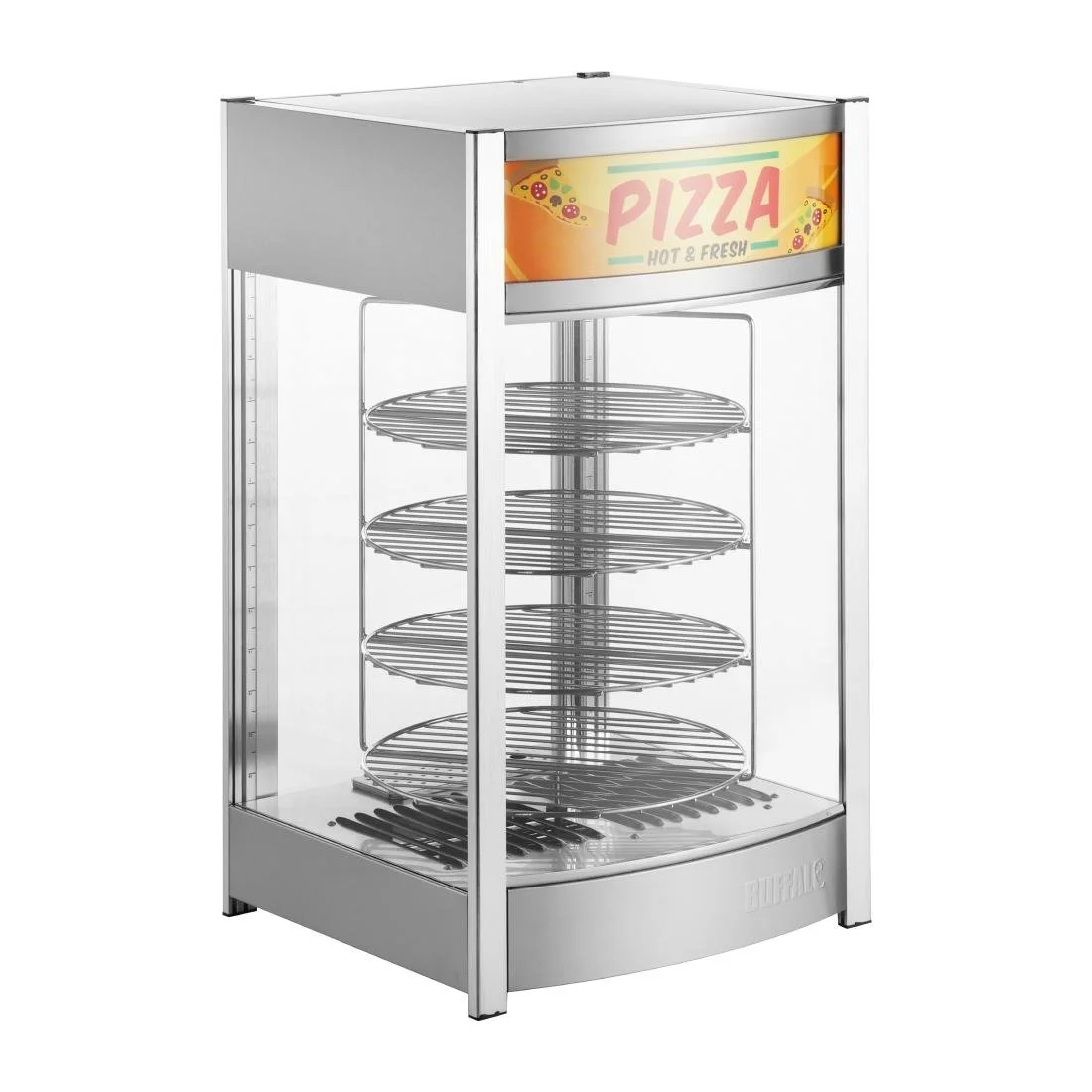 Buffalo 4 Tier Heated Pizza Display Merchandiser - Image 1