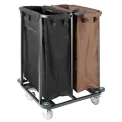 Jantex 2 Compartment Linen Trolley 2x100Ltr - Image 1