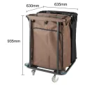 Jantex 2 Compartment Linen Trolley 2x100Ltr - Image 5