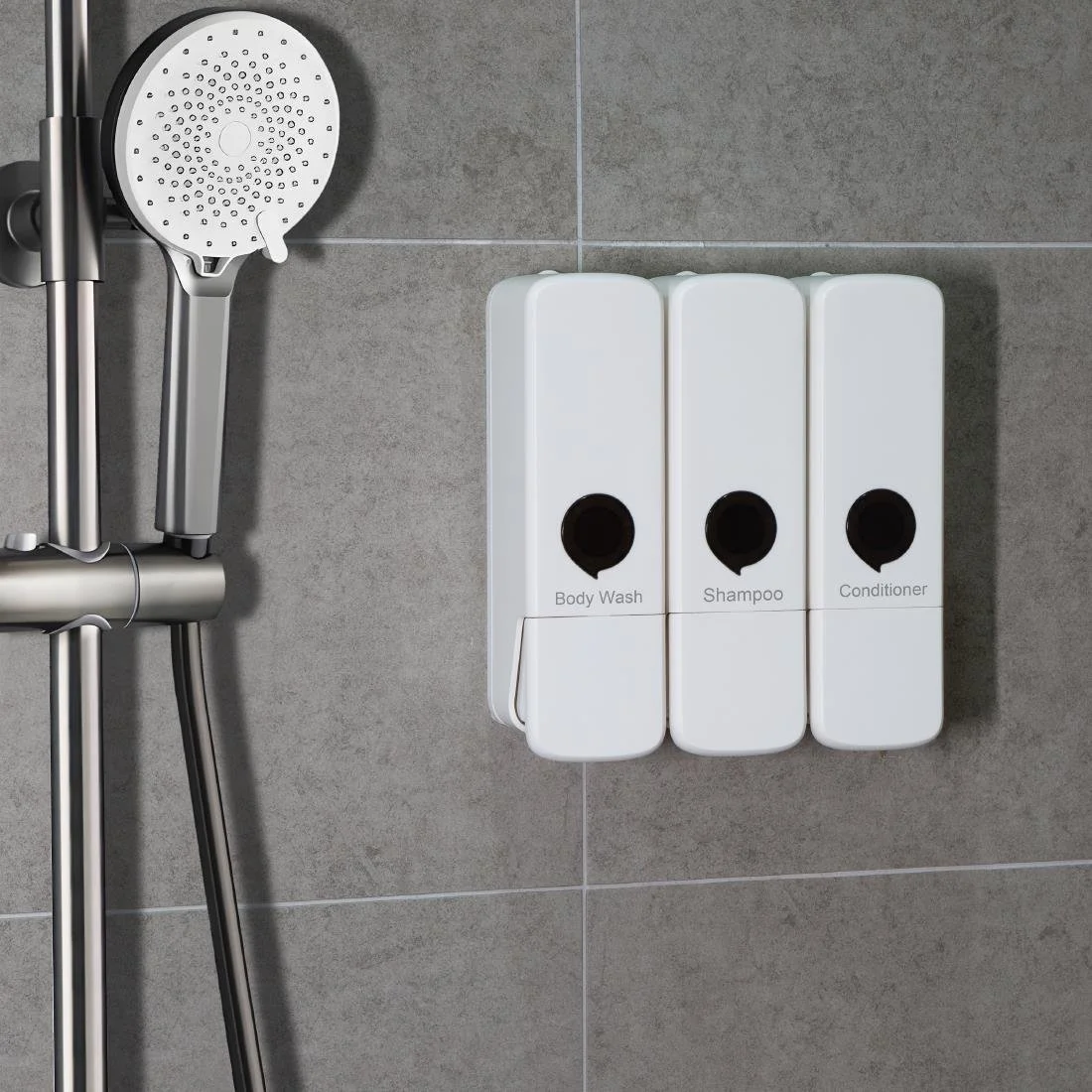 Jantex Triple Shower Dispenser White - Image 6