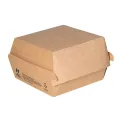 Notpla 6" Clamshell Burger Boxes - Kraft (300 Pack) - Image 1