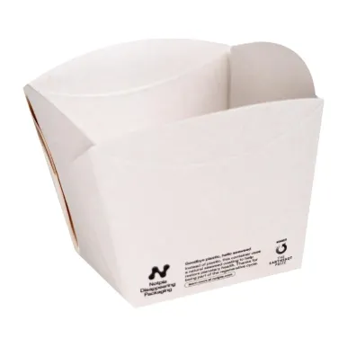 Notpla Square Open Takeaway Boxes 350ml - White ( 250 Pack)
