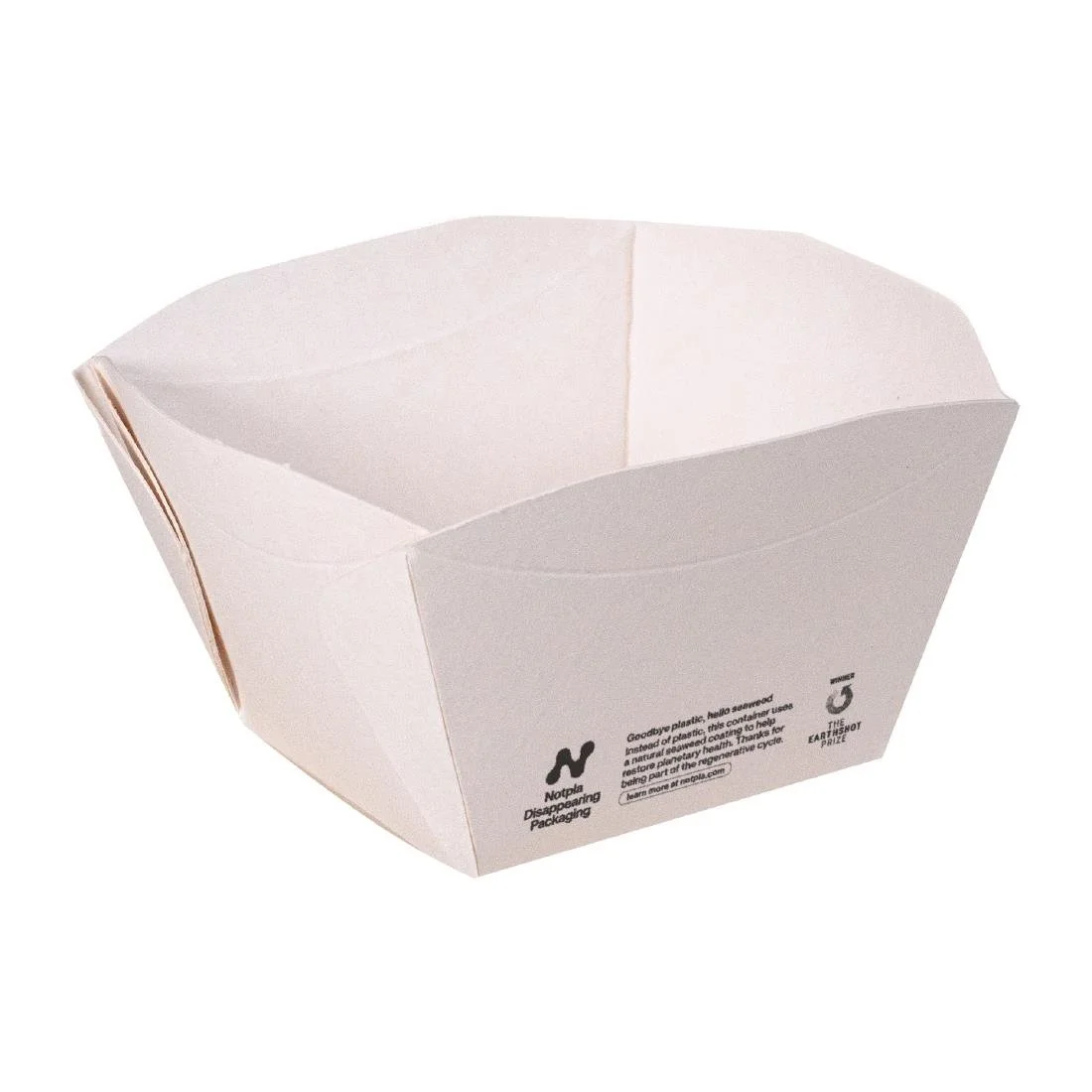 Notpla Square Open Takeaway Boxes 550ml - White ( 500 Pack) - Image 1