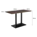 Bolero Indoor Dining Table Dark Wood 1200mm - Image 5