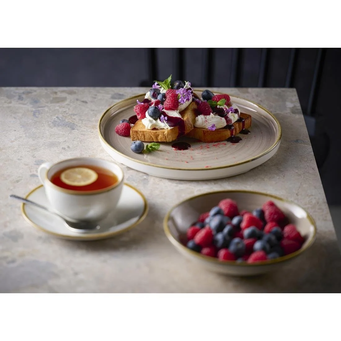 Churchill Stonecast Truffle Evolve Coupe Plates 260mm (12 Pack) - Image 2