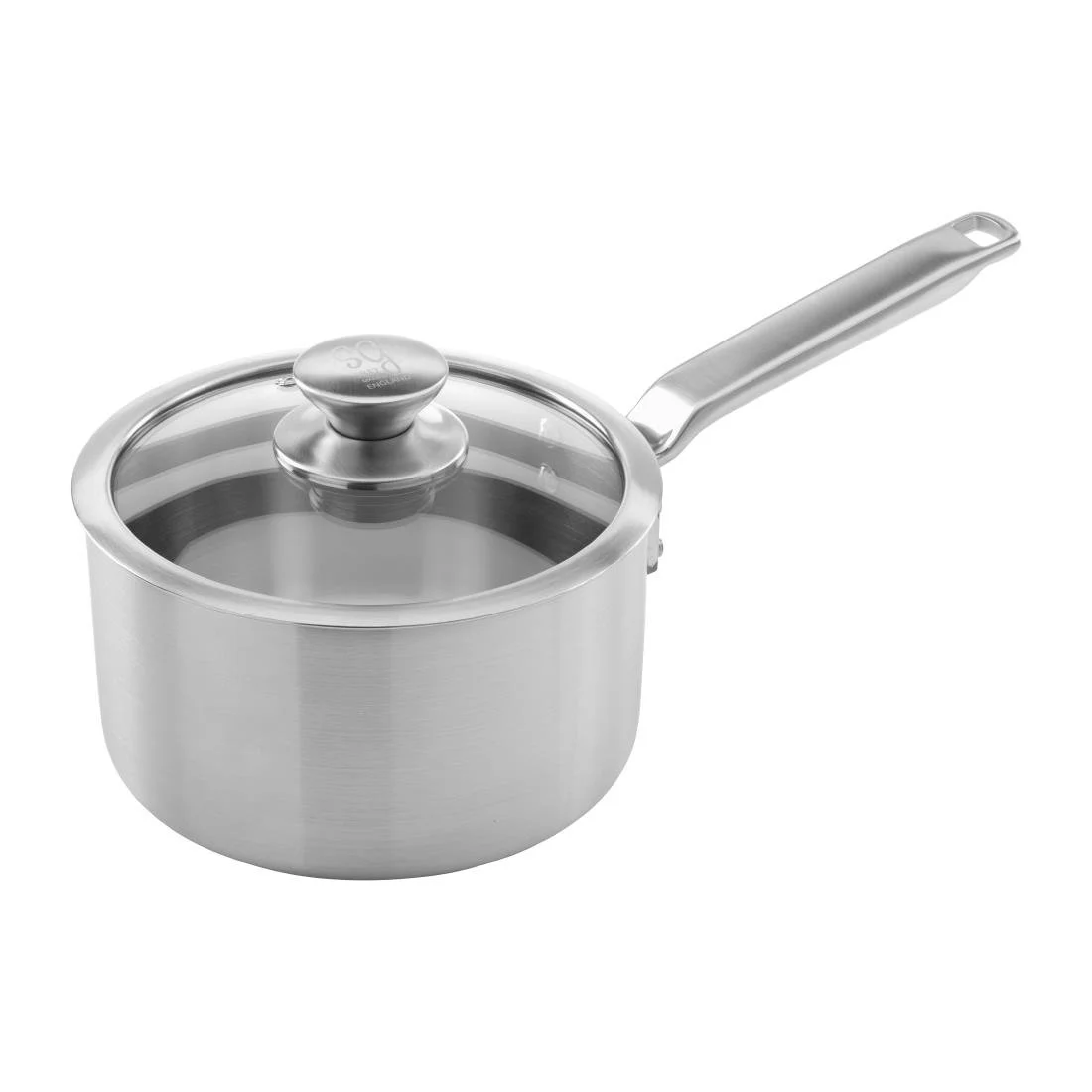 Samuel Groves Stainless Steel Saucepan and Glass Lid 18cm - Image 1