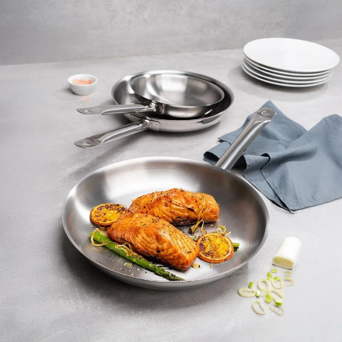 Tramontina Stainless Steel Triple Base Frying Pan 30cm - Image 6