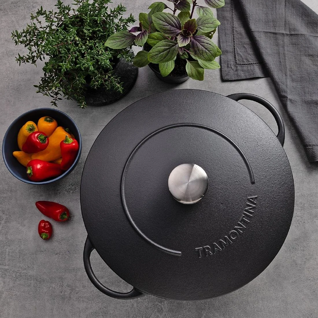 Tramontina Enamel Cast Iron Casserole Dish 311mm - Image 9