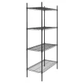 Nisbets Essentials Flat Pack 4 Shelf Unit Black Epoxy Coated - Image 4