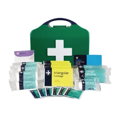 HSE 10 Person First Aid Kit with Small Aura3 Box Green