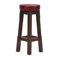 Everyday Wessex Dark Walnut High Stool with Bison Bordeaux Seat (2 Pack) - Image 2