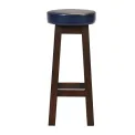 Everyday Wessex Dark Walnut High Stool with Bison Midnight Seat (2 Pack) - Image 1