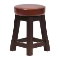 Everyday Wessex Dark Walnut Low Stool with Bison Espresso Seat (2 Pack) - Image 2